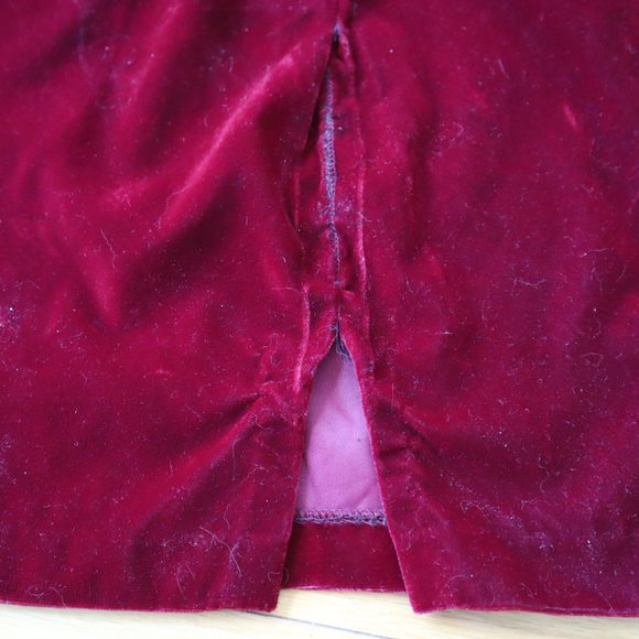 Vintage 80s Jessica McClintock Gunne Sax Velvet & Lace Party Dress - Picture 13 of 16